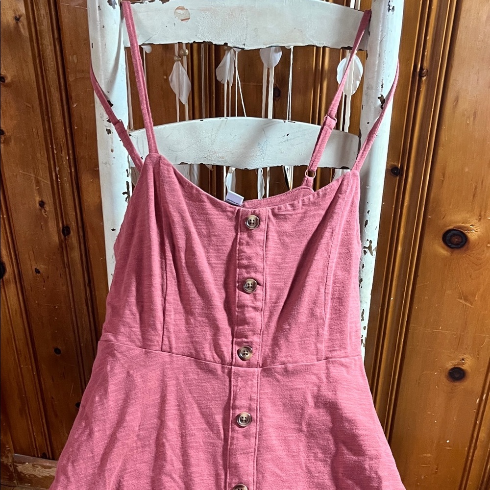 Old Navy Rose Button-Up Mini Dress